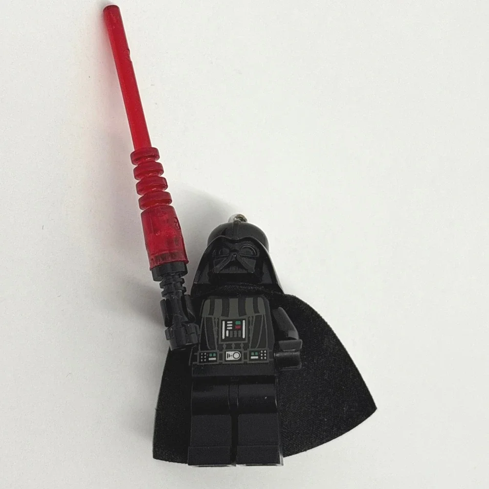 LEGO Star Wars Darth Vader Minifigure Ornament Lightsaber Black Cape Keychain
